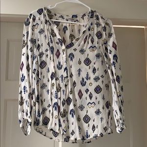 Lucky Brand abstract patterned blouse
